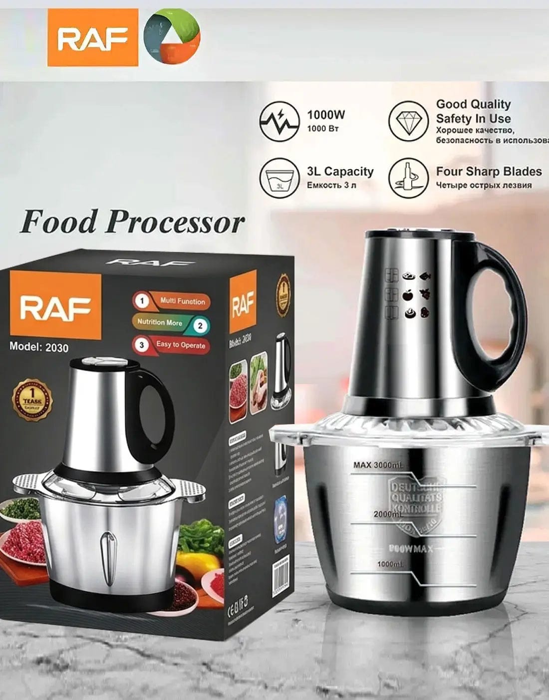 RAF 3L Food Processor chopper