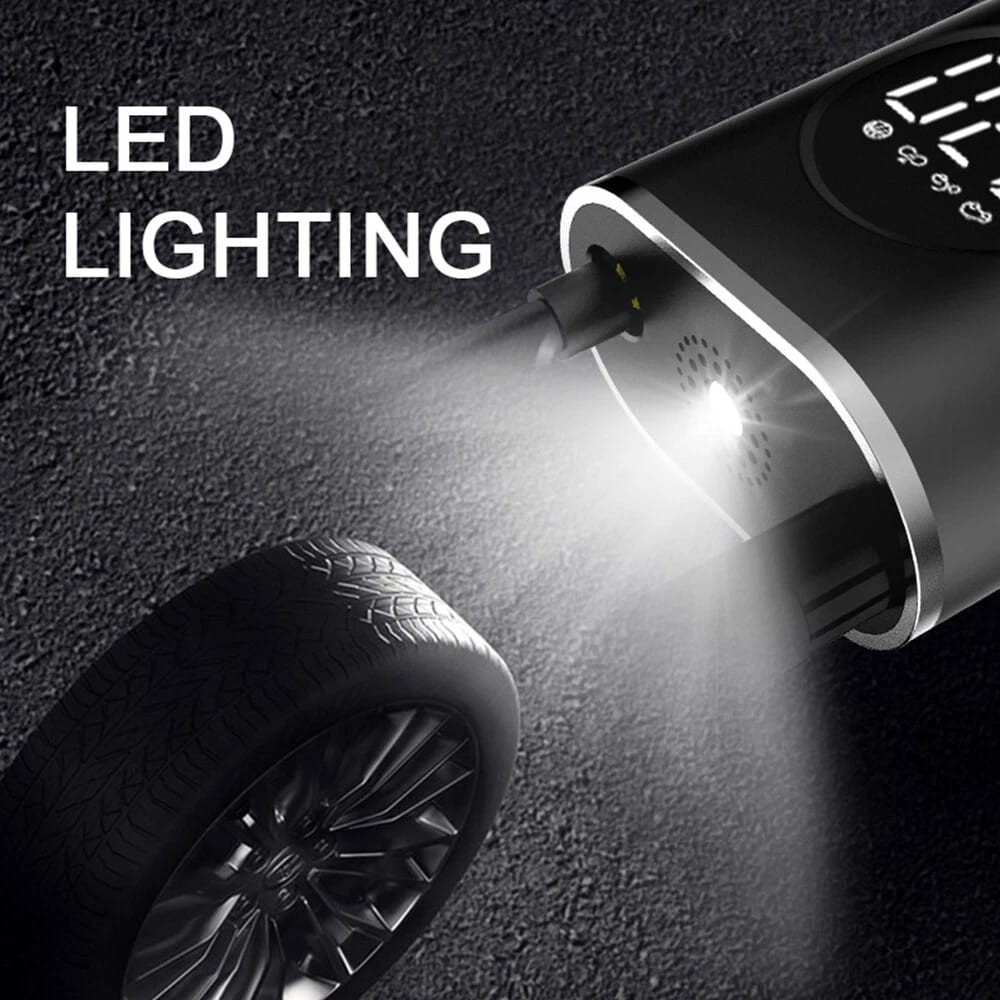 Tire Inflator Cordless Portable Mini Air Compressor with LED Light Suitable for Car Ball Motorcycle Bicycle