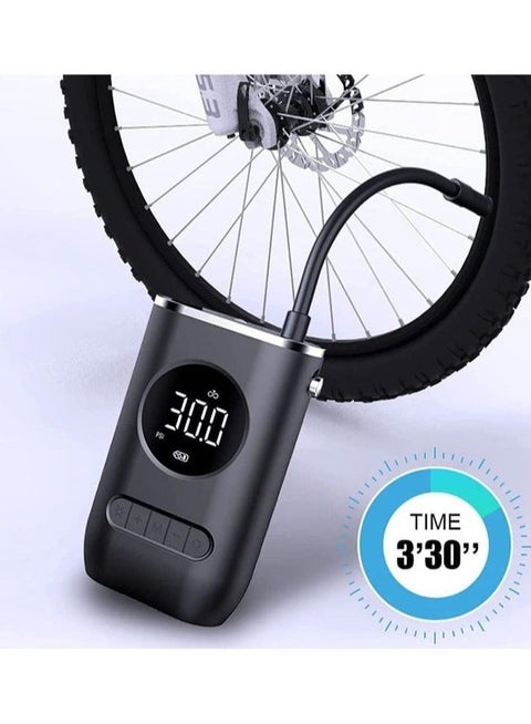 Tire Inflator Cordless Portable Mini Air Compressor with LED Light Suitable for Car Ball Motorcycle Bicycle