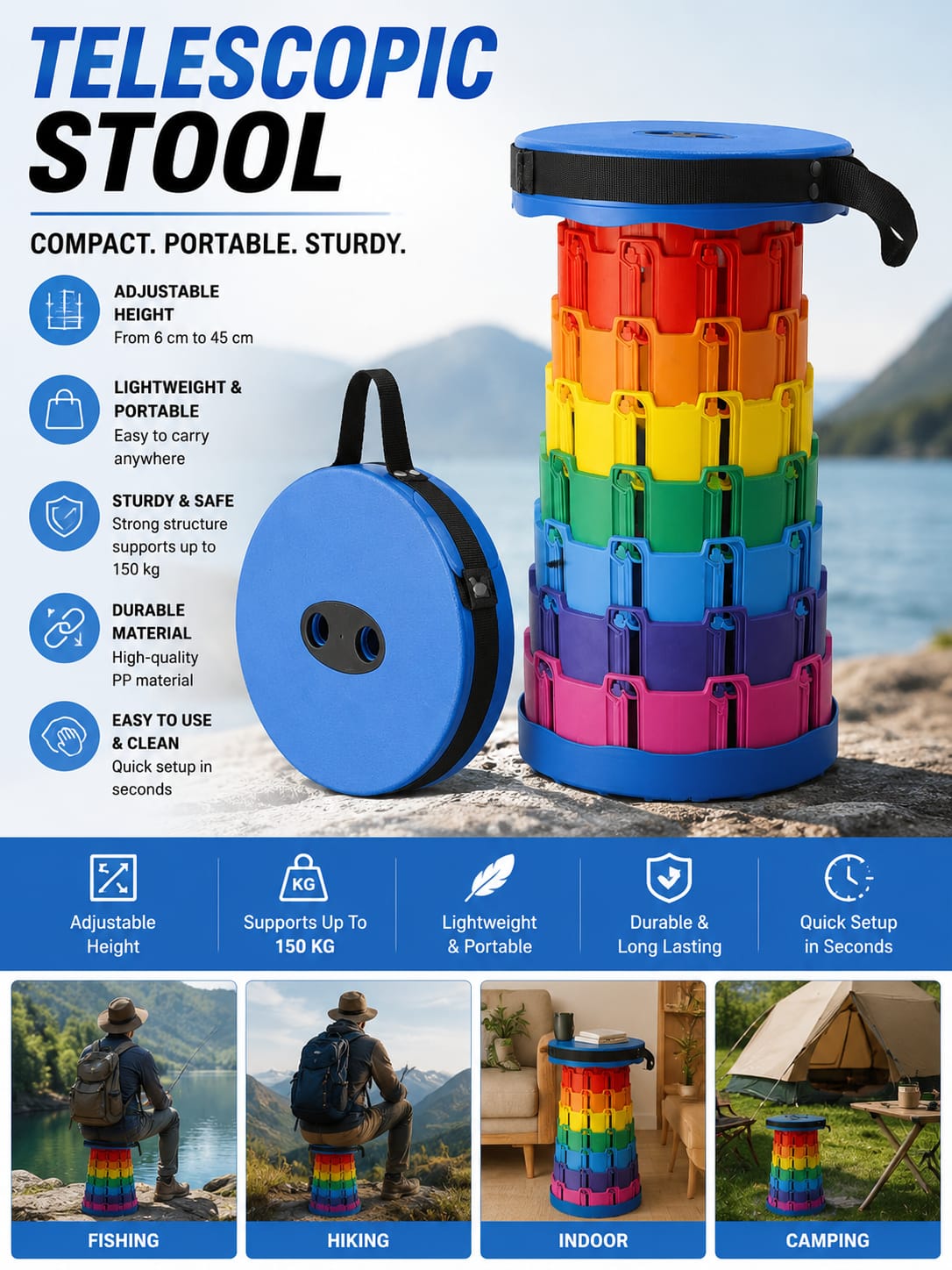 Telescopic Stool Adjustable