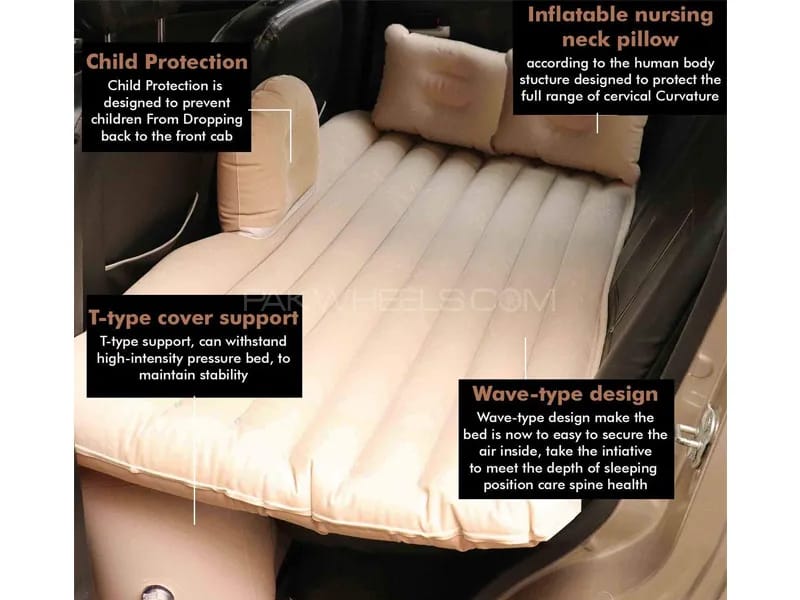 Universal Car Air Mattress Inflatable Bed In Car Outdoor Camping