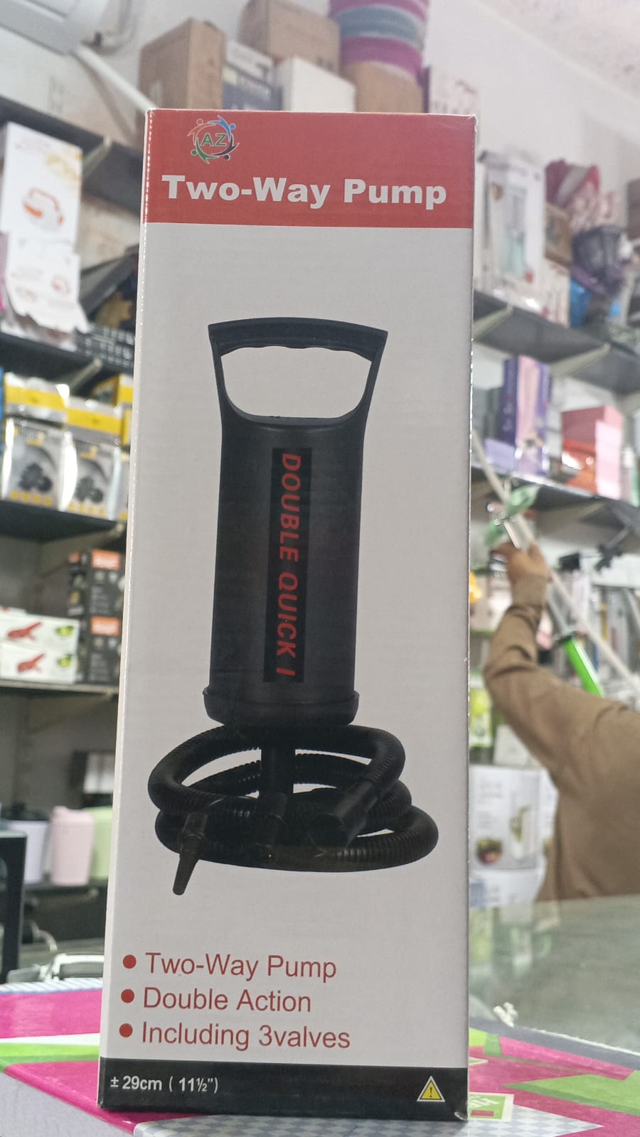 INTEX Double Quick Hi-Output Air Pump with Universal Valve Fittings and Hose