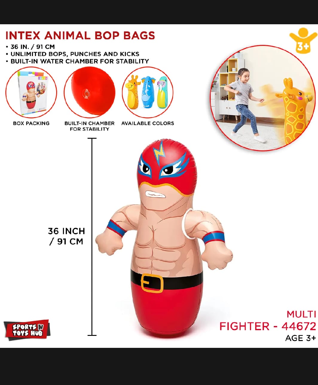 Intex Air Up Bop Punching Bag – Boxer