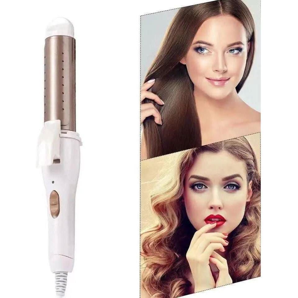 2-in-1 Hair Straightener & Curler – Professional Styling Tool