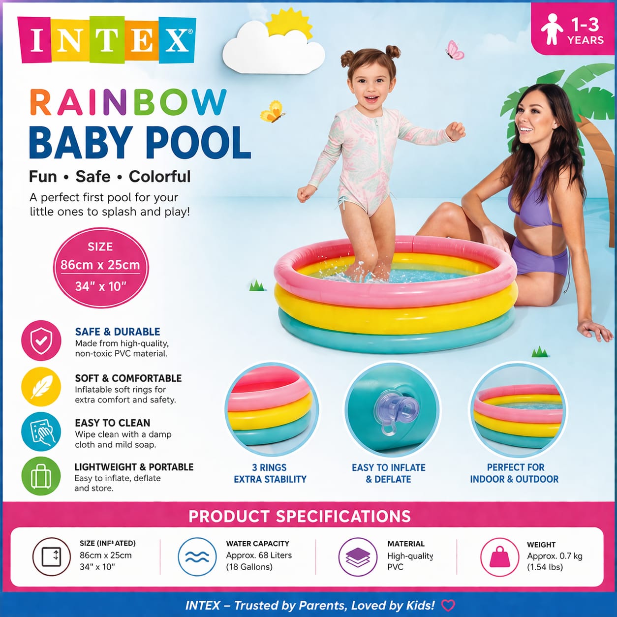 INTEX POOL 3FT