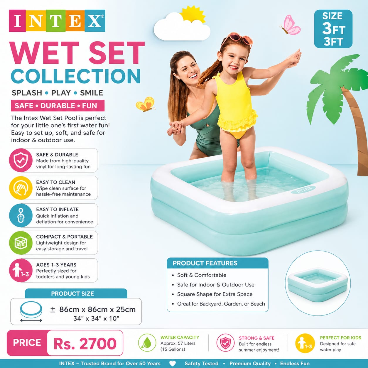 INTEX POOL 3/3FT