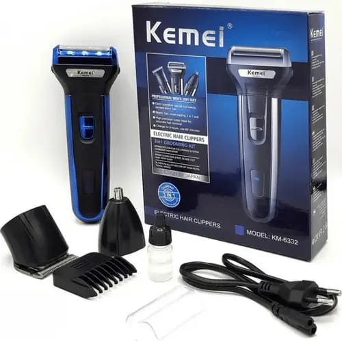 Kemei 3 in 1 Electric Hair Removal Men's Shaver and Grooming Kit