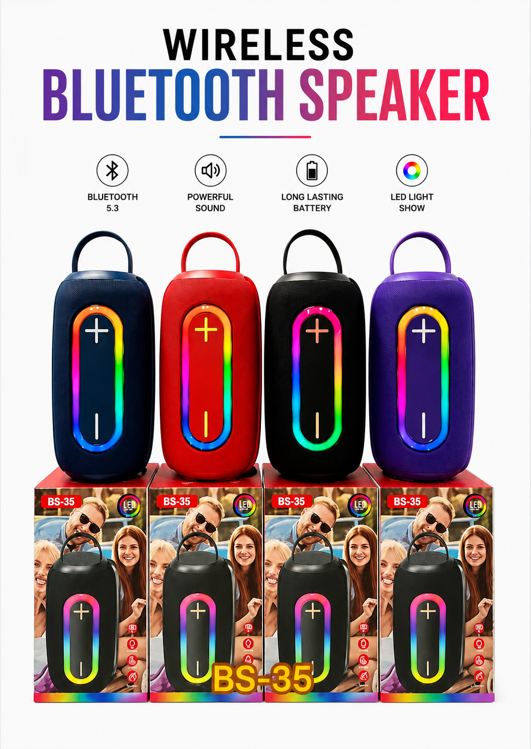 BS-35 Wireless Bluetooth RGB Lighting Speaker