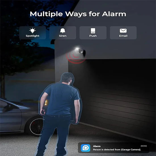 Reolink lumus box pack power adapter included with complete accessories camera with 2 way audio colour night vision 1920*1080 camera