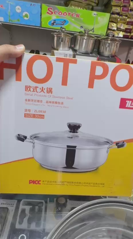 Stainless Steel Hot Pot Inox Casserole – Cookware with Bakelite Handle, Durable Household Cooking Pot ZL0930
