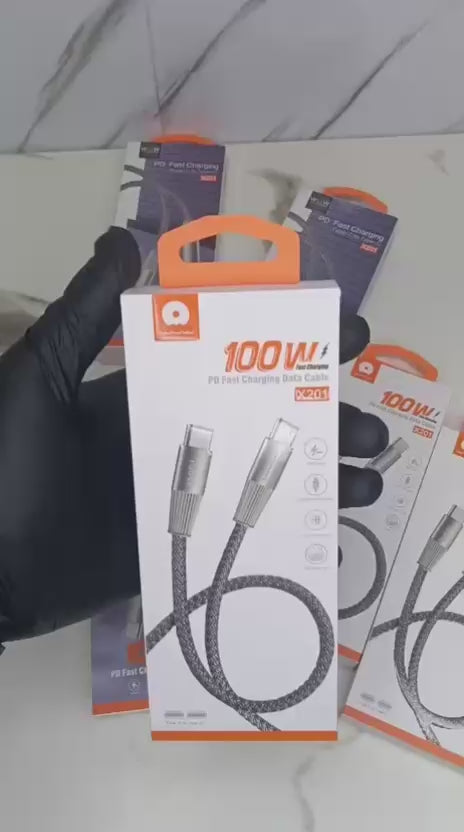 WUW X-201 | 100W PD Fast Charging Cable – USB-C to USB-C Super Speed