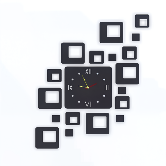 Modern Acrylic Wall Clock with Metal Hands – Quartz Movement, Analog Design